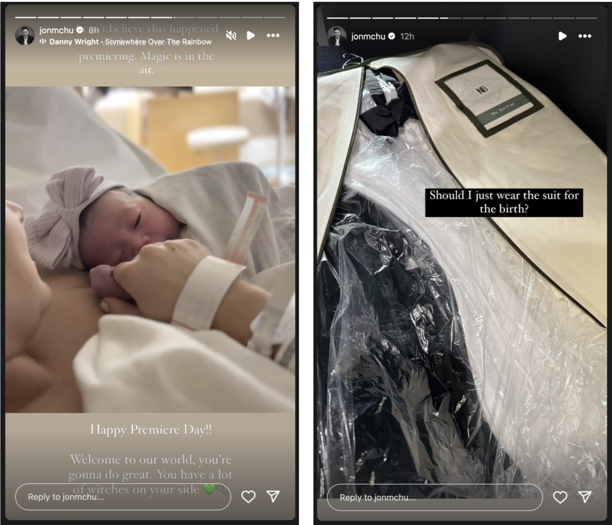 Jon M. Chu celebrates the arrival of his daughter.
