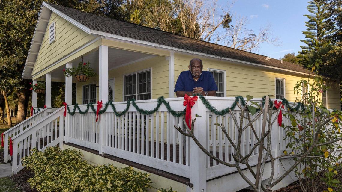 Bill Gary, board president of The Harry T. & Harriette V. Moore Cultural Complex Inc., is photographed on Dec. 11, 2021, in Mims, Florida, at the rebuilt home of husband and wife Harry T. & Harriette V. Moore, who on Christmas Day 1951 became the first Civil Rights leaders killed in the U.S.