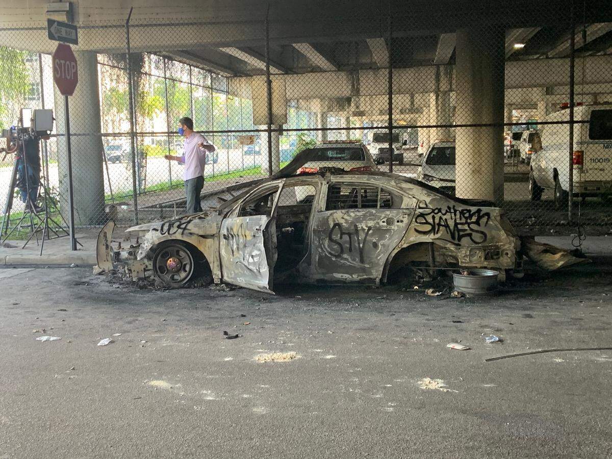 Marco Antonio Lopez, 21, of Miami was wanted for spray painting “Southern Slaves” on a third cruiser at the corner of Northwest Third Court and Fourth street, according to Miami police.