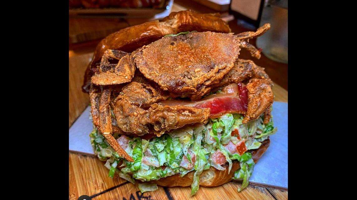 The softshell crab sandwich at Mr. & Mrs. Bun