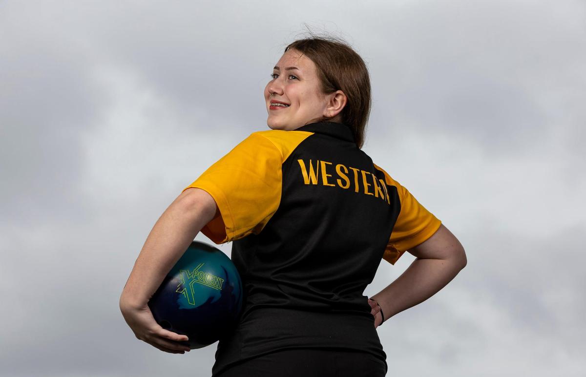 Kellie Monahan, Western High School, Bowling. All-Broward players photographed at Brian Piccolo Sports Park on Wednesday, Dec. 13, 2022, in Cooper City, Fla.