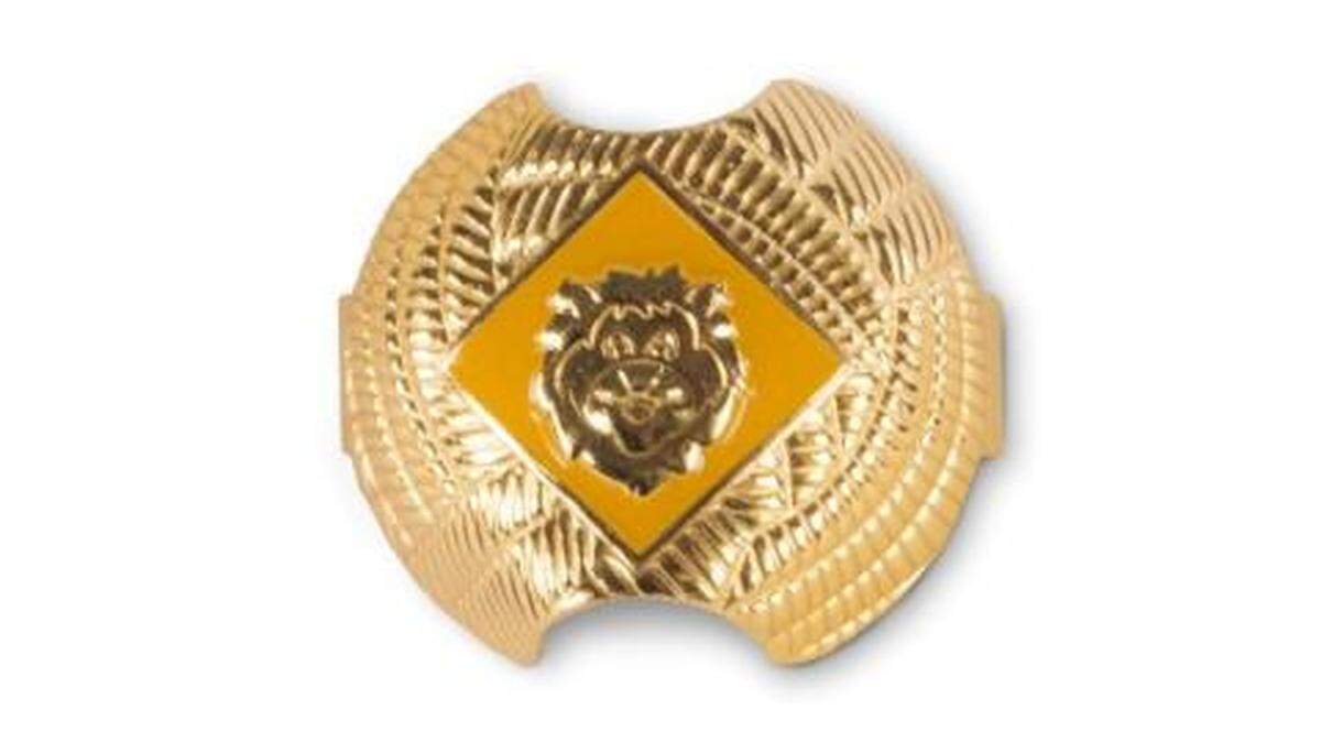 The orange Lion neckerchief slide