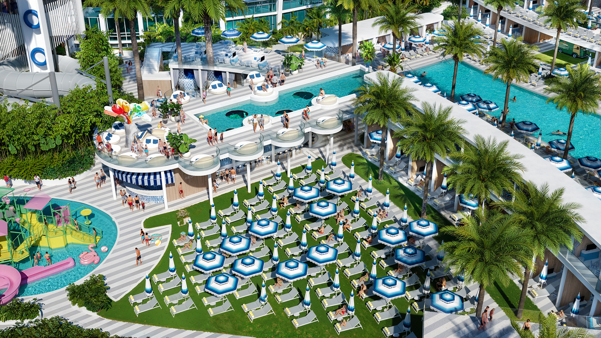 Elevated Pool Aerial View