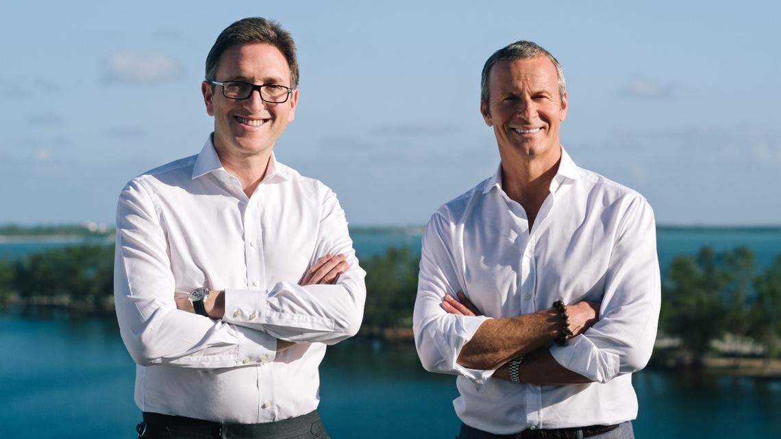 Jonathan Goldstein, left, and Vladislav Doronin.