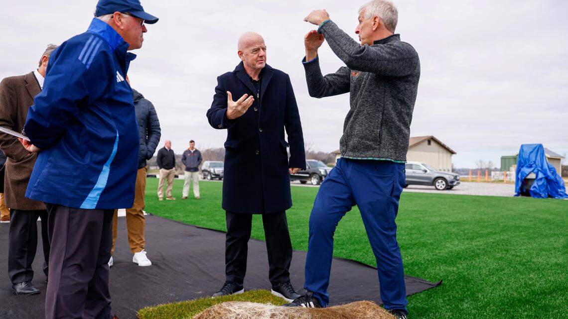 KNOXVILLE, TENNESSEE - FEBRUARY 10: FIFA President Gianni Infantino visits Turf project on February 10, 2025 in Knoxville, Tennessee. (Photo by Johnnie Izquierdo - FIFA/FIFA via Getty Images)