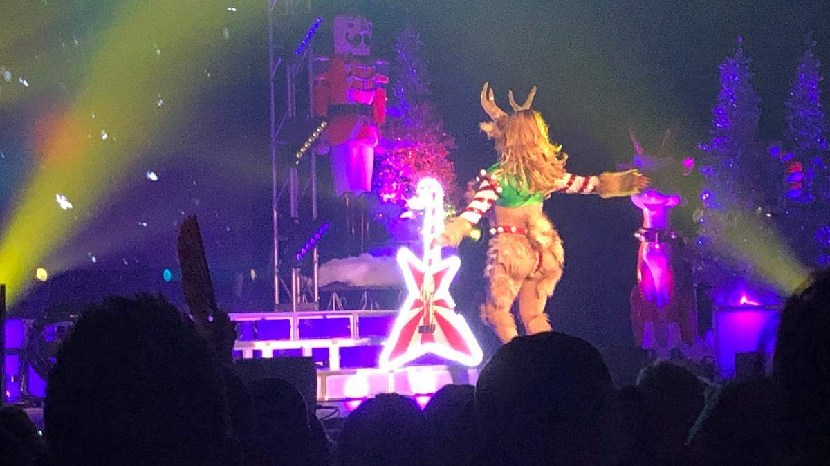 Undercover law enforcement officers with Florida’s Department of Business and Professional Regulation took this photo during a “Drag Queen Christmas” event at Orlando’s historic Plaza Live theater on Dec. 28. The photo shows a skit called “Screwdolph the Red-Nippled Man Deer.” Agents said they saw nothing “lewd” about the performance.