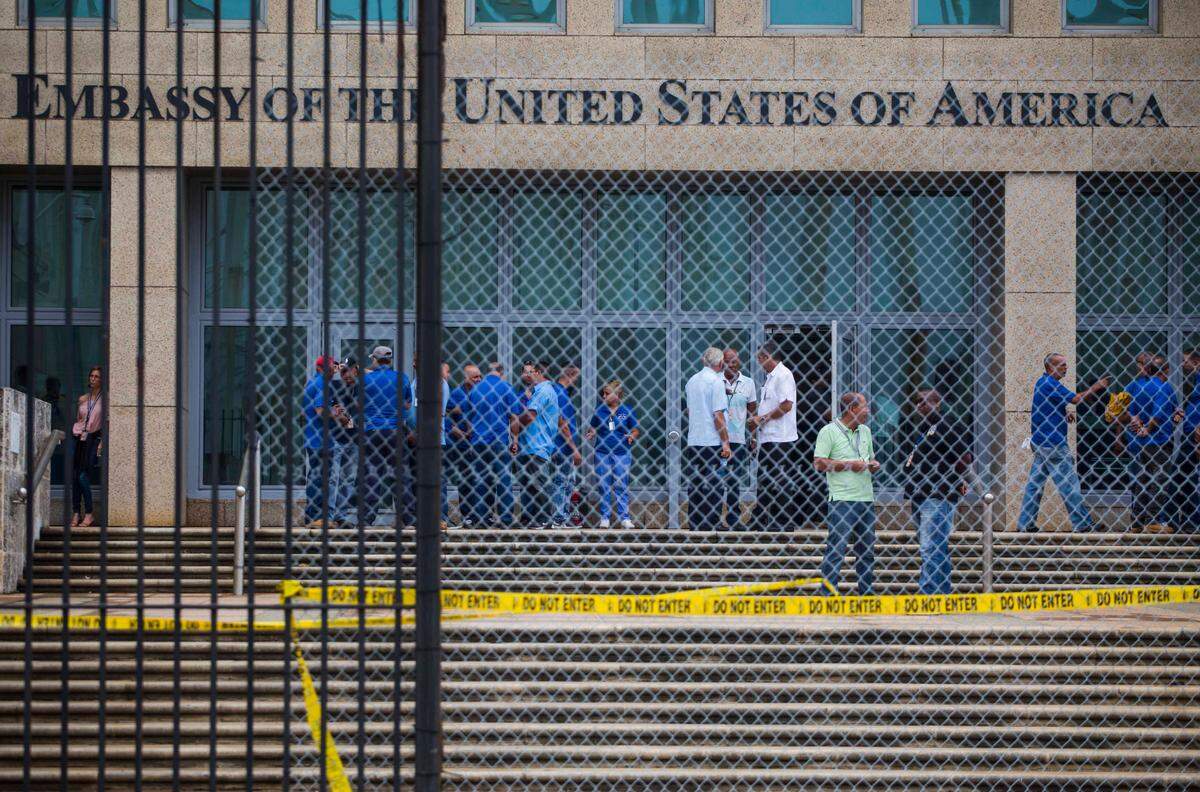 The United States embassy facility in Havana, Cuba.