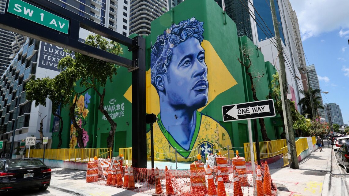 Brazilian star Neymar will be huge in Miami during World Cup