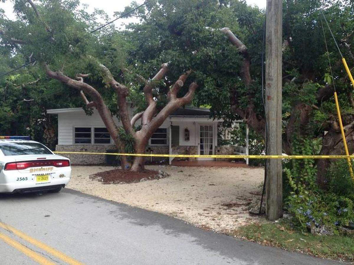 Crime-scene tape is tied around the Atlantic Circle Drive home of Jade Dixon, who was found dead inside the house by deputies on Nov. 7, 2016.
