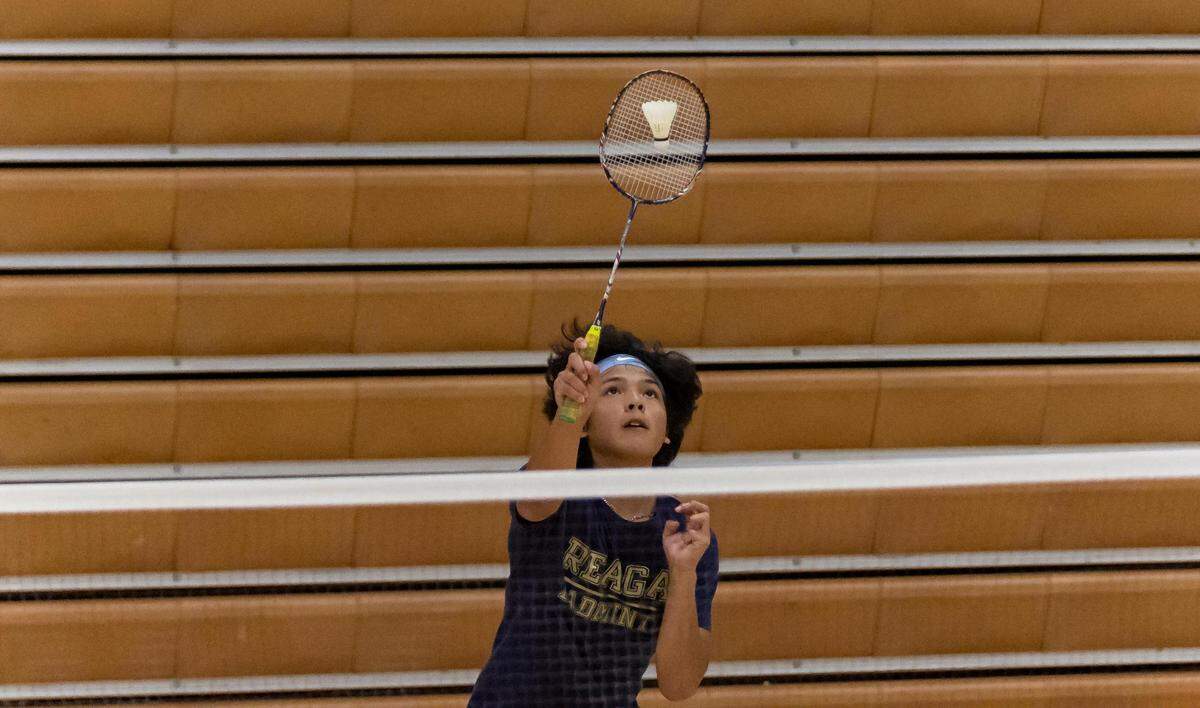 Ronald W. Reagan Senior High School’s Matthew Kang won the GMAC boys’ singles championship after beating Felix Varela Senior High School’s Gabriel Pion in the final on April 18, 2023.