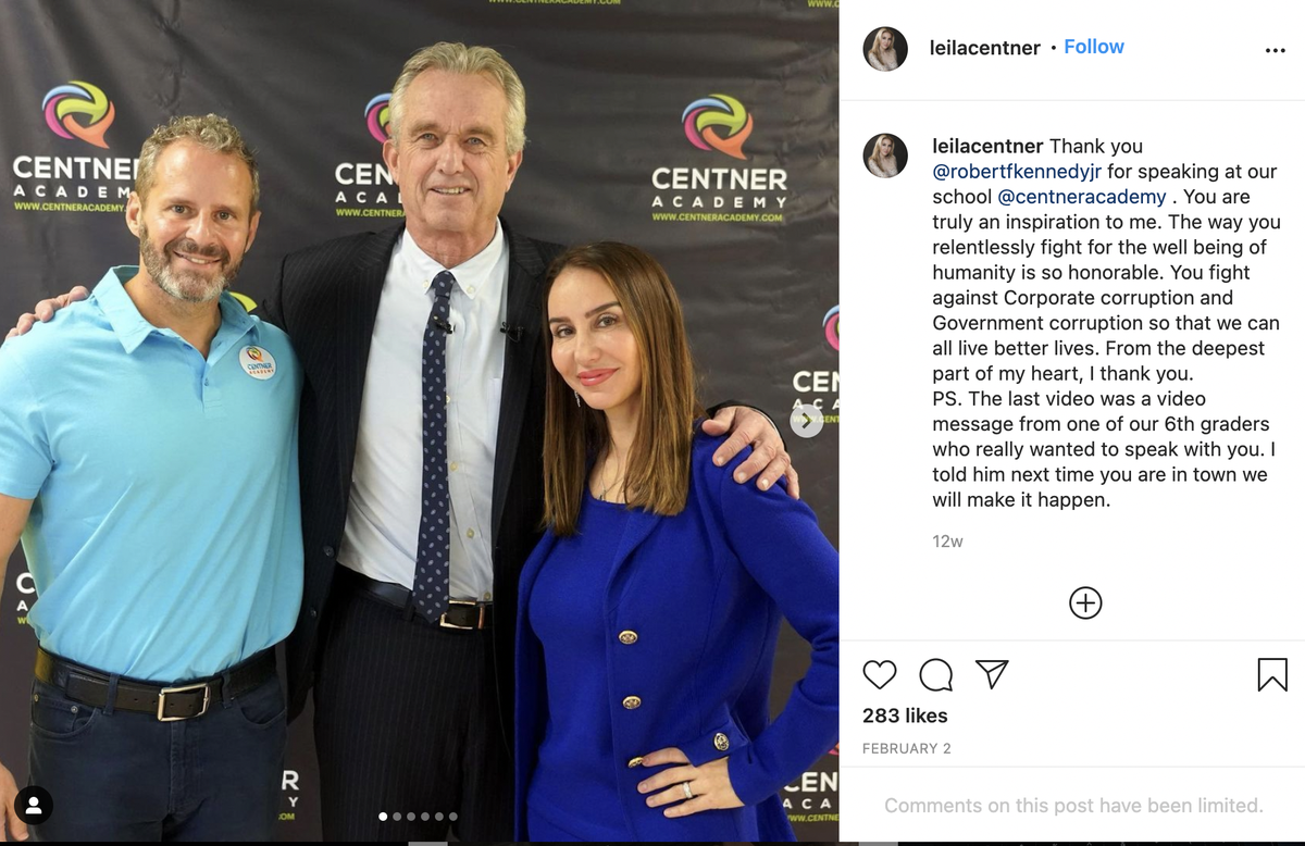 Robert F. Kennedy Jr., un teórico de la conspiración antivacunas, habló en la Centner Academy