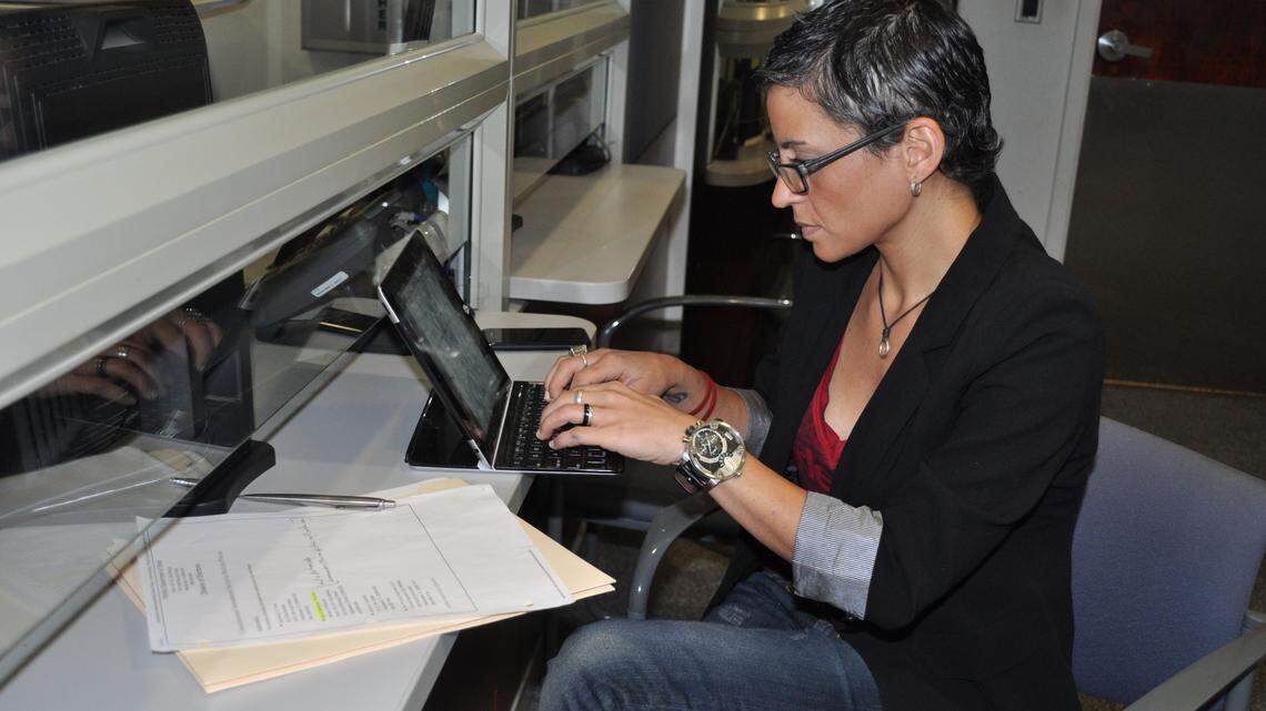 Vanessa Brito, seen at the Miami-Dade Supervisor of Elections office in 2013.
