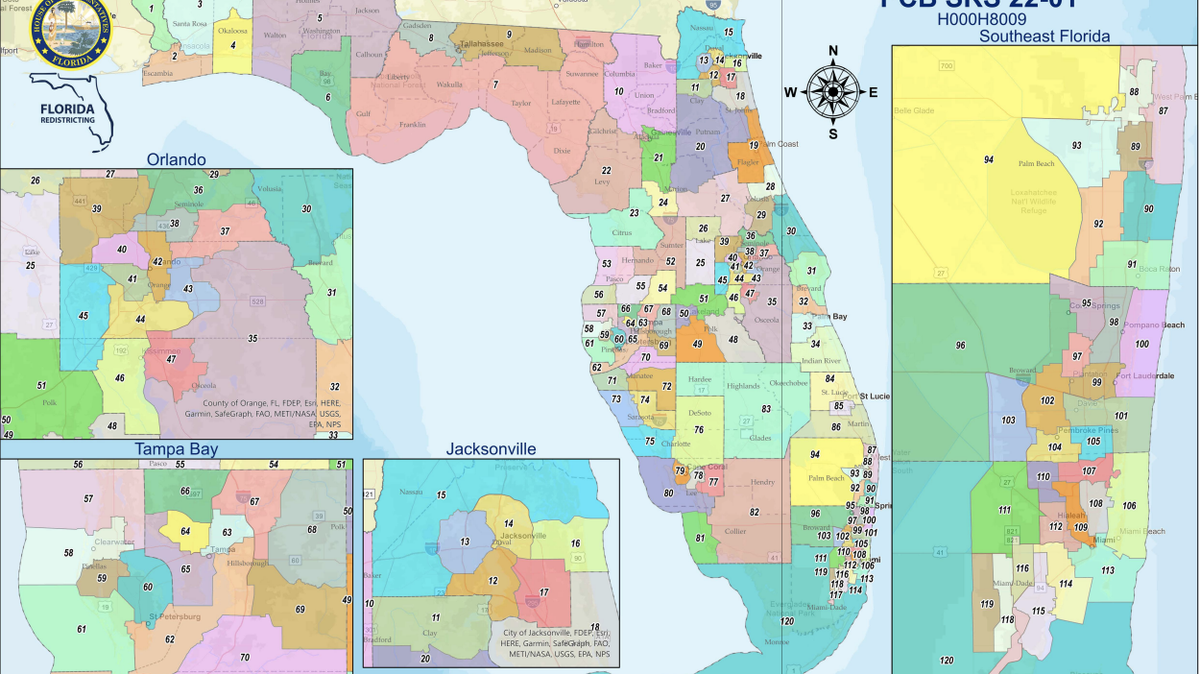 The Florida House Subcommittee on Legislative Redistricting voted 13-7 on Friday, Jan. 21, to advance the proposed House map to the full committee. The configuration is expected to produce 71 Republican districts and 49 Democratic seats.