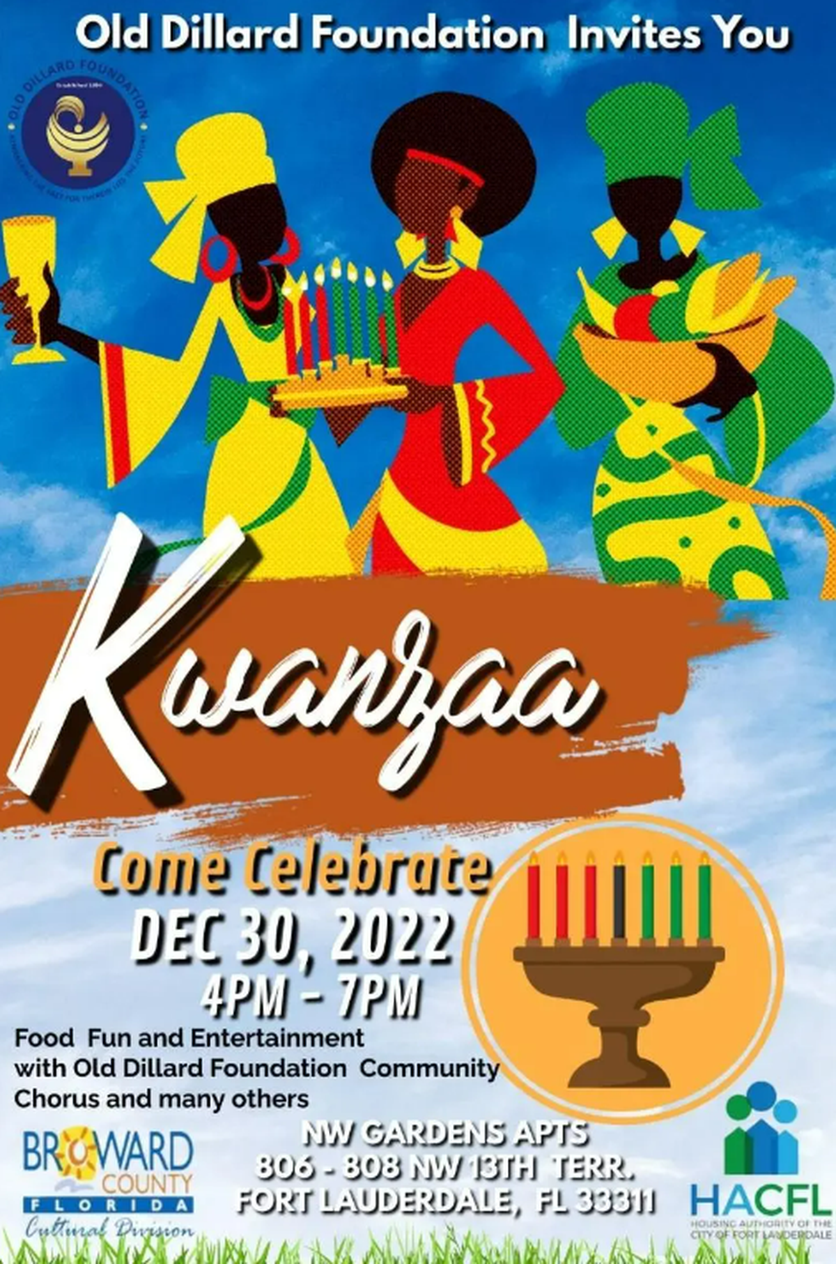 The Old Dillard Foundation will celebrate Kwanzaa at the NW Gardens Apartments in Fort Lauderdale on Dec. 30, 2022.