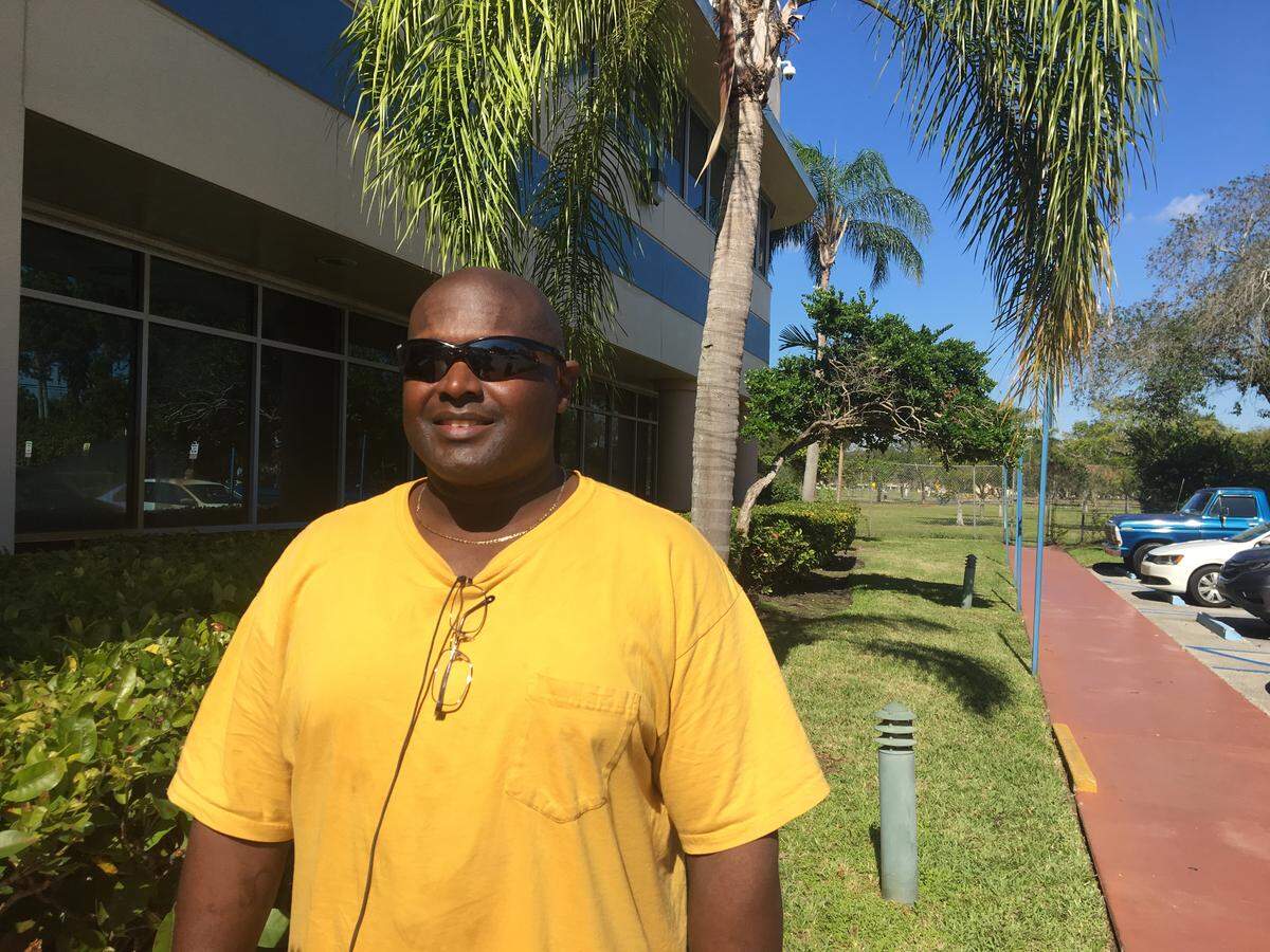 Anthony Bushell, a former felon, registered to vote on Tuesday in Miami-Dade County following the official implementation of Amendment 4.