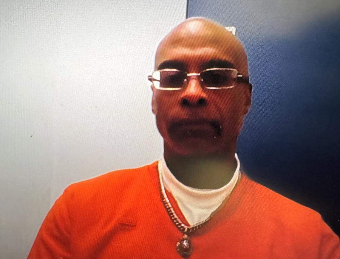 Death Row inmate Chadwick Willacy testifies via Zoom on behalf of Rafael Andres on Monday, April 6, 2026. Andres described Willacy as a “true brother.”