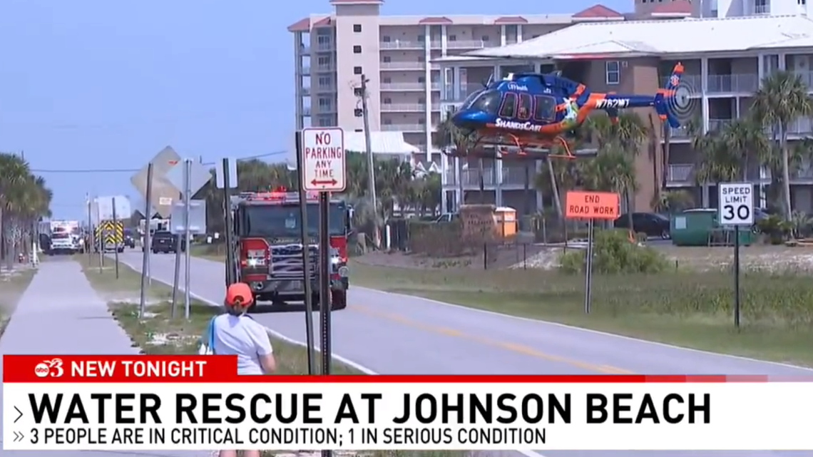 Multiple rescues were made at Perdido Key, Florida officials said.