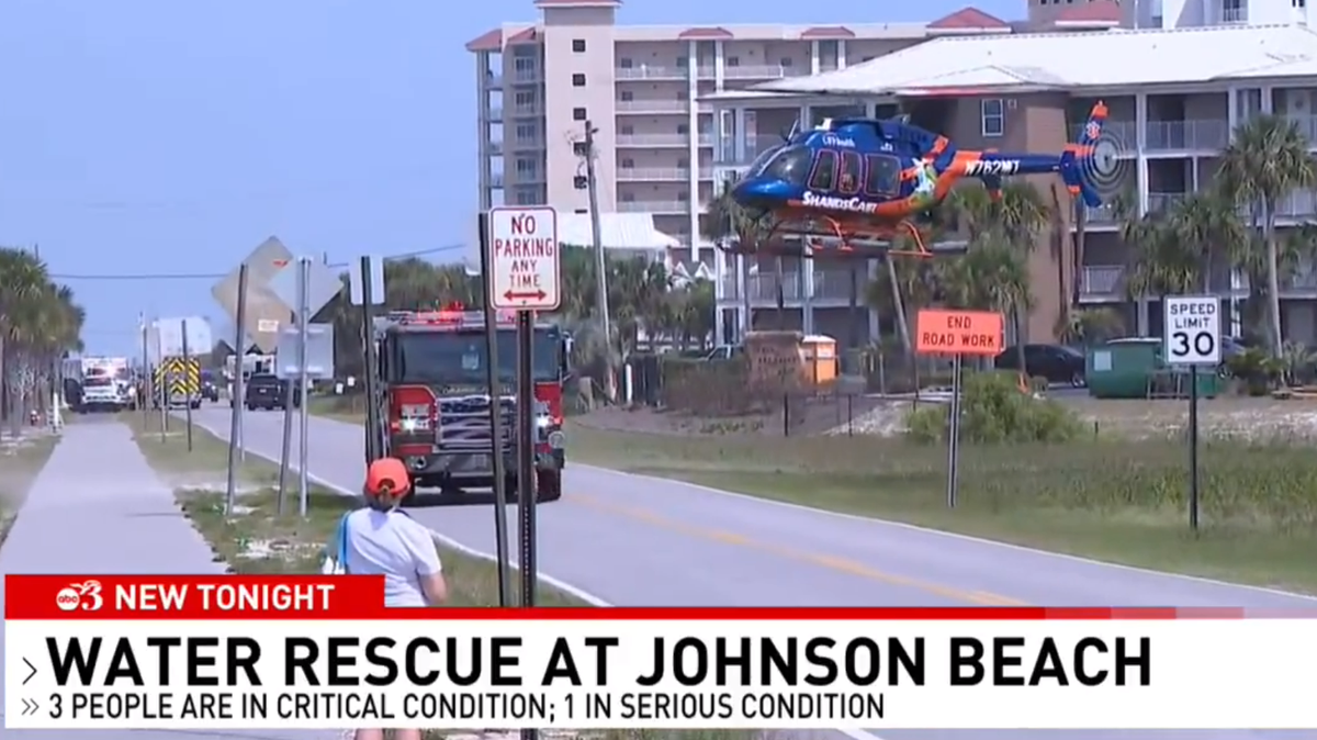 Multiple rescues were made at Perdido Key, Florida officials said.
