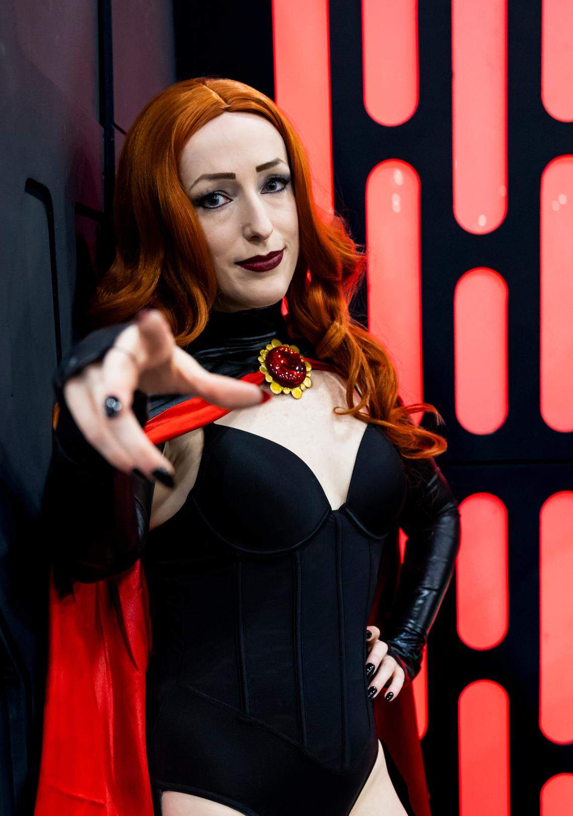 Trish Althouse, 29, cosplays as Madelyne Pryor the “Goblin Queen” from X-Men during Florida Supercon 2024 at the Miami Beach Convention Center on Saturday, July 13, 2024, in Miami Beach, Fla.
