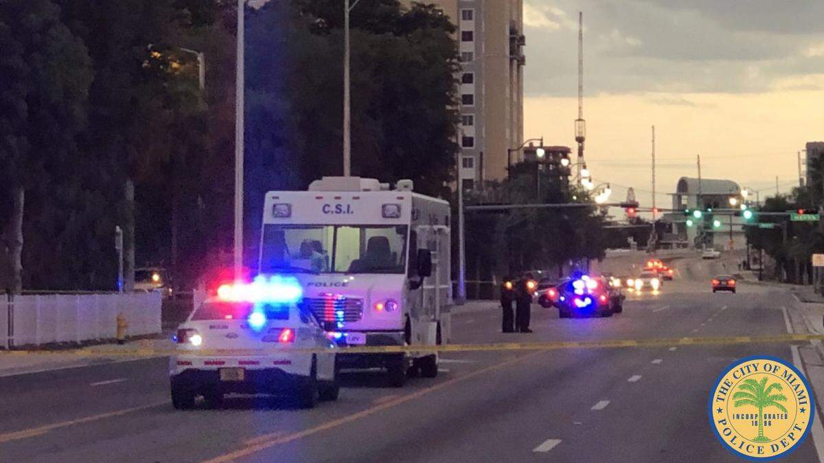 Miami police investigate shooting Dec. 16, 2018, in Overtown that left a man and woman injured.