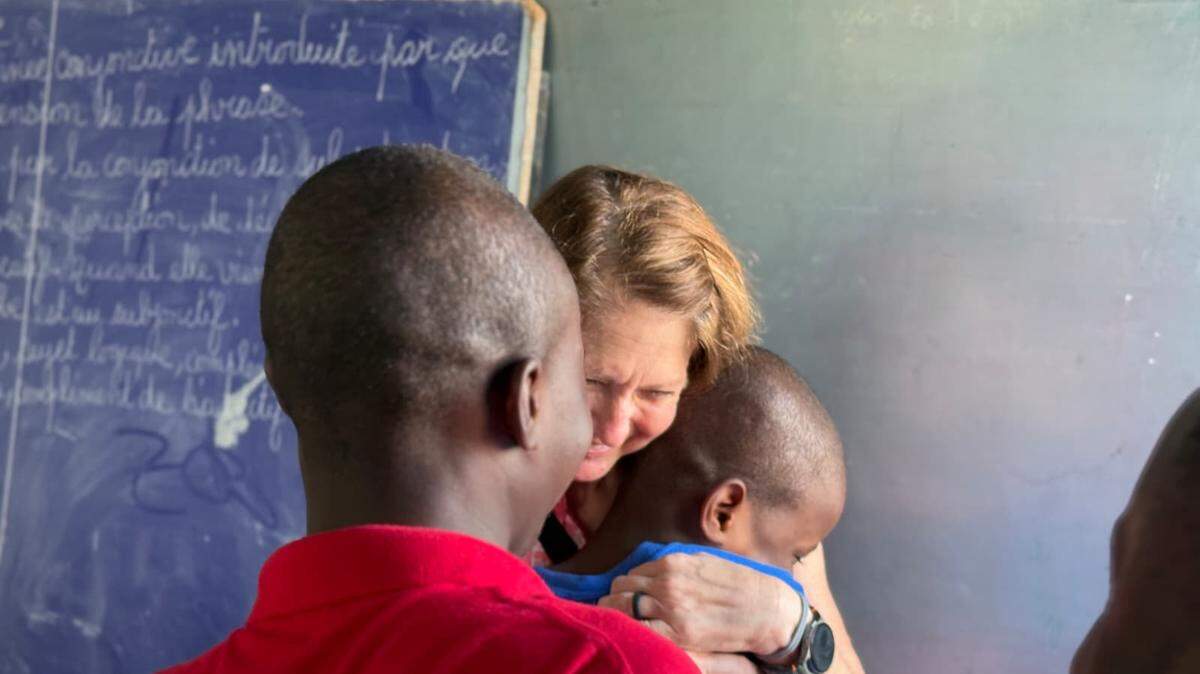Becky Graves, who runs Haiti Awake, a local nonprofit in Haiti, during a visit in late January 2026 to the CERMICOL juvenile prison.