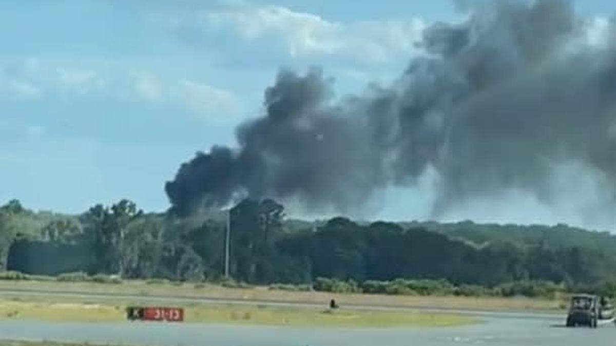 A helicopter with four people inside crashed during a firefighting training exercise near a Central Florida airport Tuesday, killing at least one person, officials said.