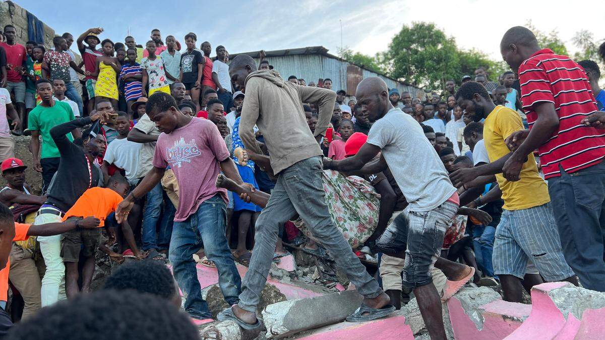 First images of a magnitude 5.5 earthquake that struck Haiti’s Grand’Anse region on Tuesday, June 6, 2023.
