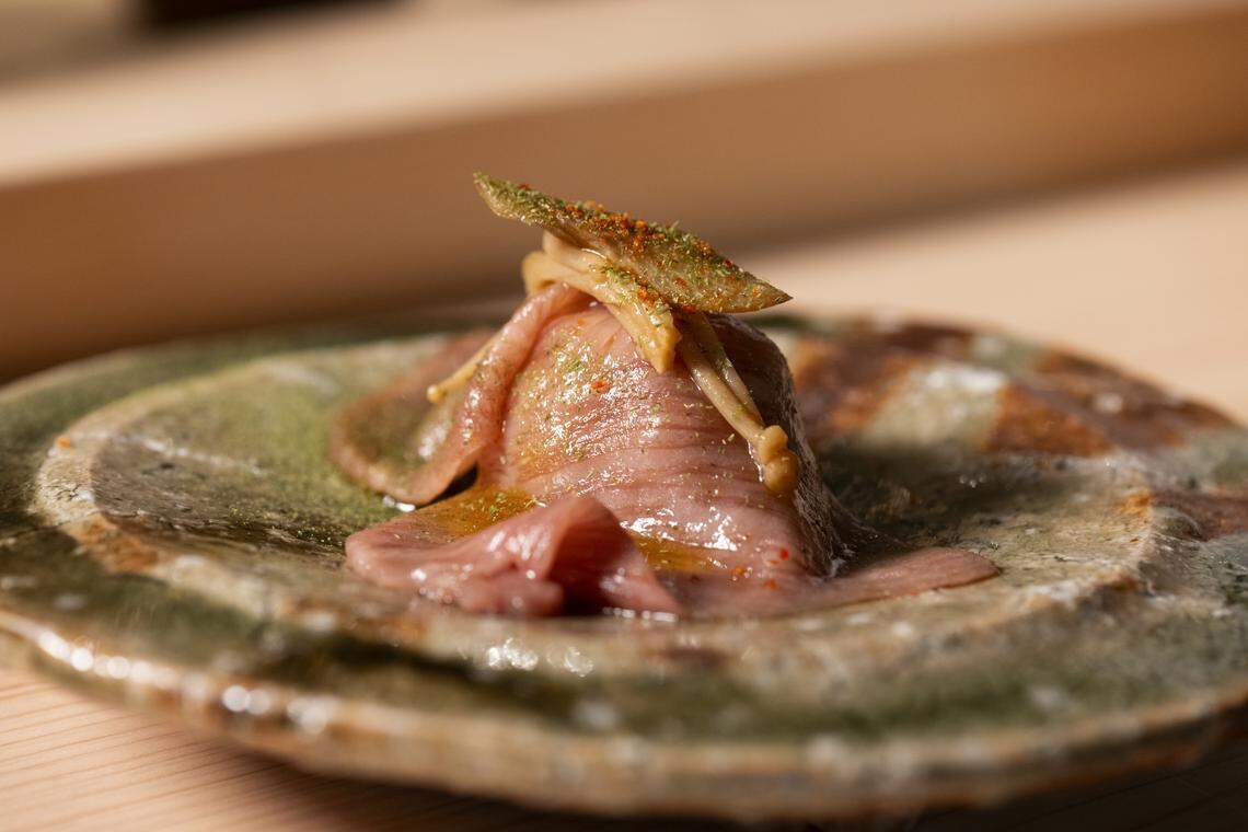 Wagyu sukiyaki at Yasu Omakase in the Design District.
