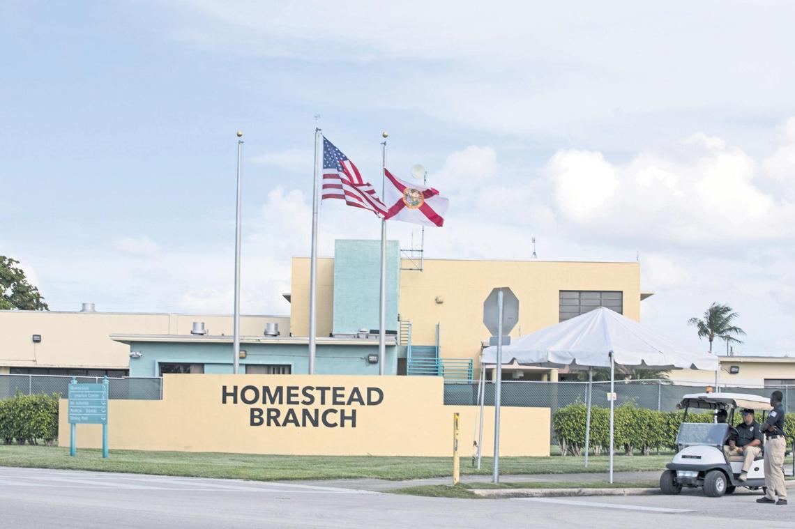 The entrance for the Homestead Temporary Shelter for Unaccompanied Children on Monday, June 18, 2018.