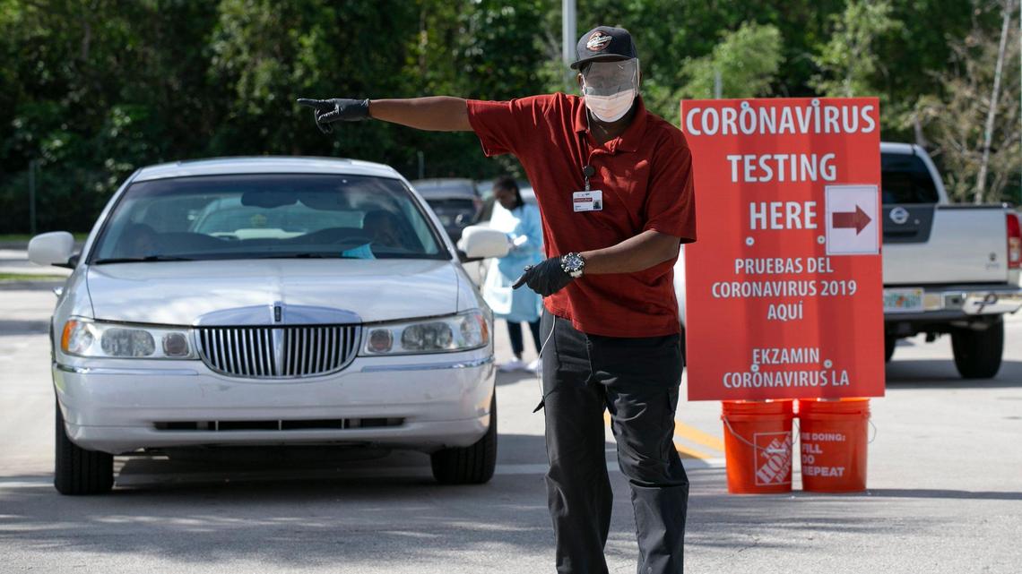 Community Health of South Florida, Inc. (CHI) begins drive-through testing for coronavirus at its Doris Ison Health Center, 10300 SW 216 Street on Wednesday, March 18, 2020.