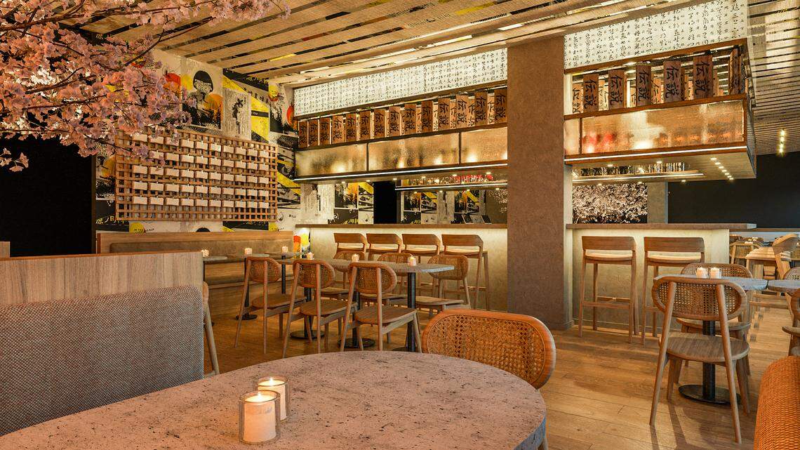 The sushi bar at Paperfish Sushi in Miami Beach.