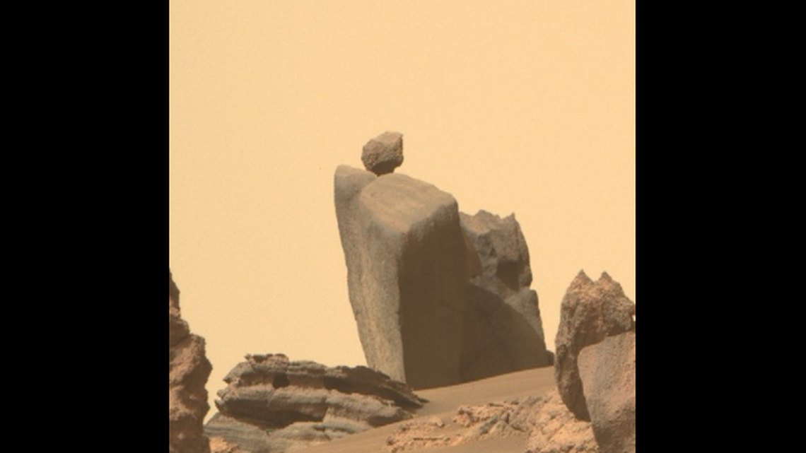 This rock formation seen on Mars by NASA’s Perseverance rover has ignited debate on social media over how it happened.