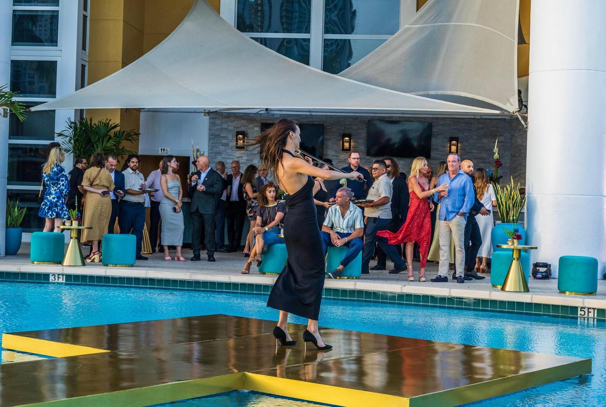 The action at the pool a closing party for the The Mandarin Oriental on Thursday May 15, 2025.