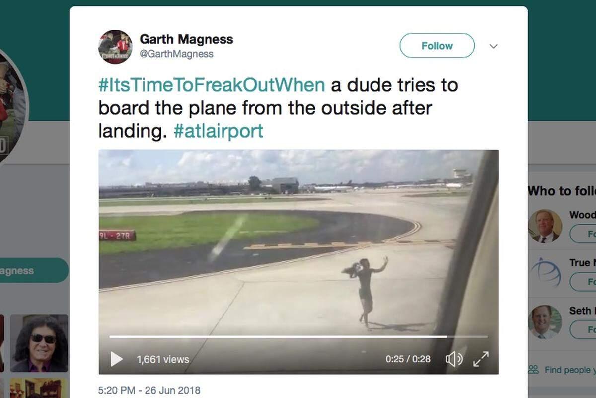 A man in his underwear was captured on video running in a restricted area of the Hartsfield–Jackson Atlanta International Airport June 26, 2018.