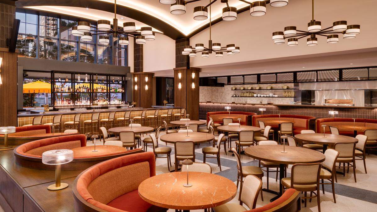 The dining room at Casa Gianna at the Gale Miami hotel.