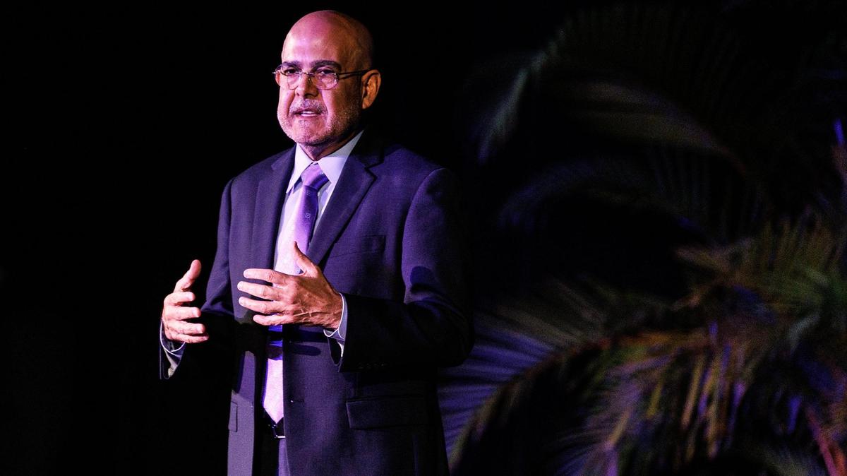 Miami-Dade Schools superintendent Jose Dotres speaks during the Miami-Dade County Public Schools 2023- 2024 Opening of Schools event at Miami Senior High School in Miami, on Friday, Aug. 11, 2023.