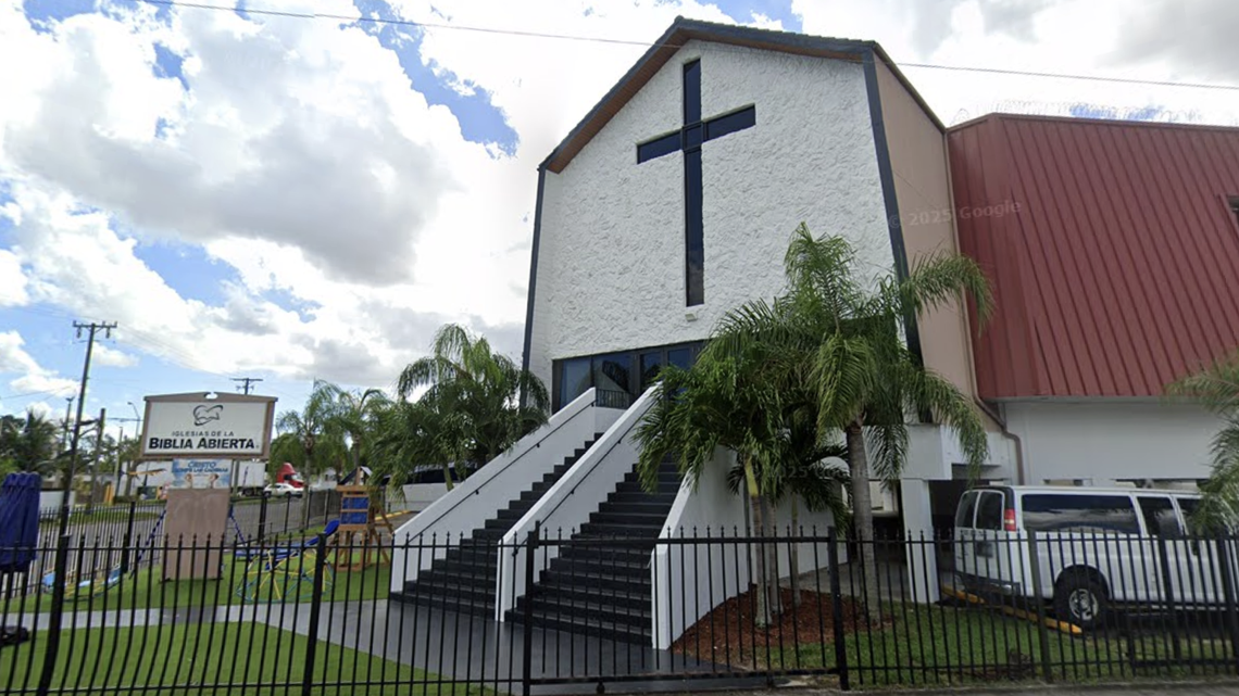 Primera Iglesia Hispana de la Biblia Abierta, which operates Peace Christian Academy at 490 East 50th Street in Hialeah.