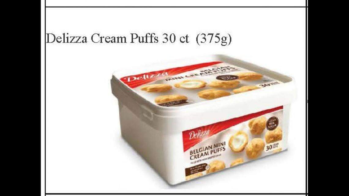 Delizza Belgian Mini Cream Puffs, 30-count box