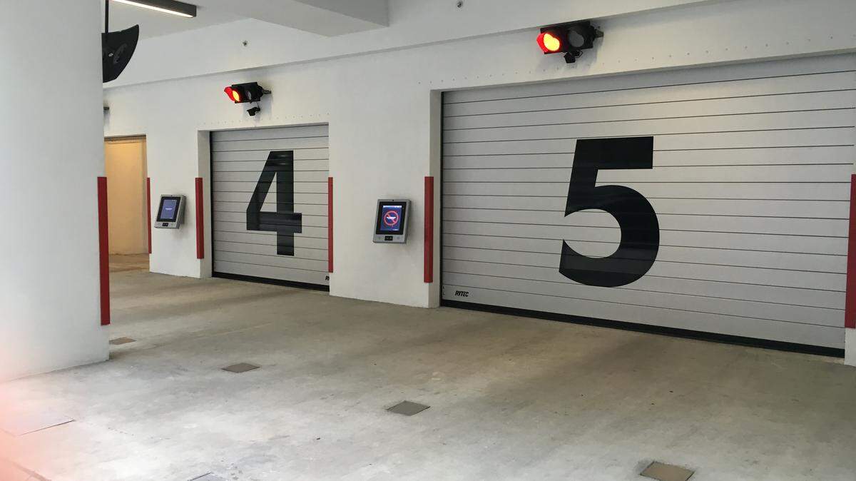 The elevator entrance bays at the robotic parking garage at the BrickellHouse condominium. The garage was shut down in Nov. 2015, leaving residents with no place to park.