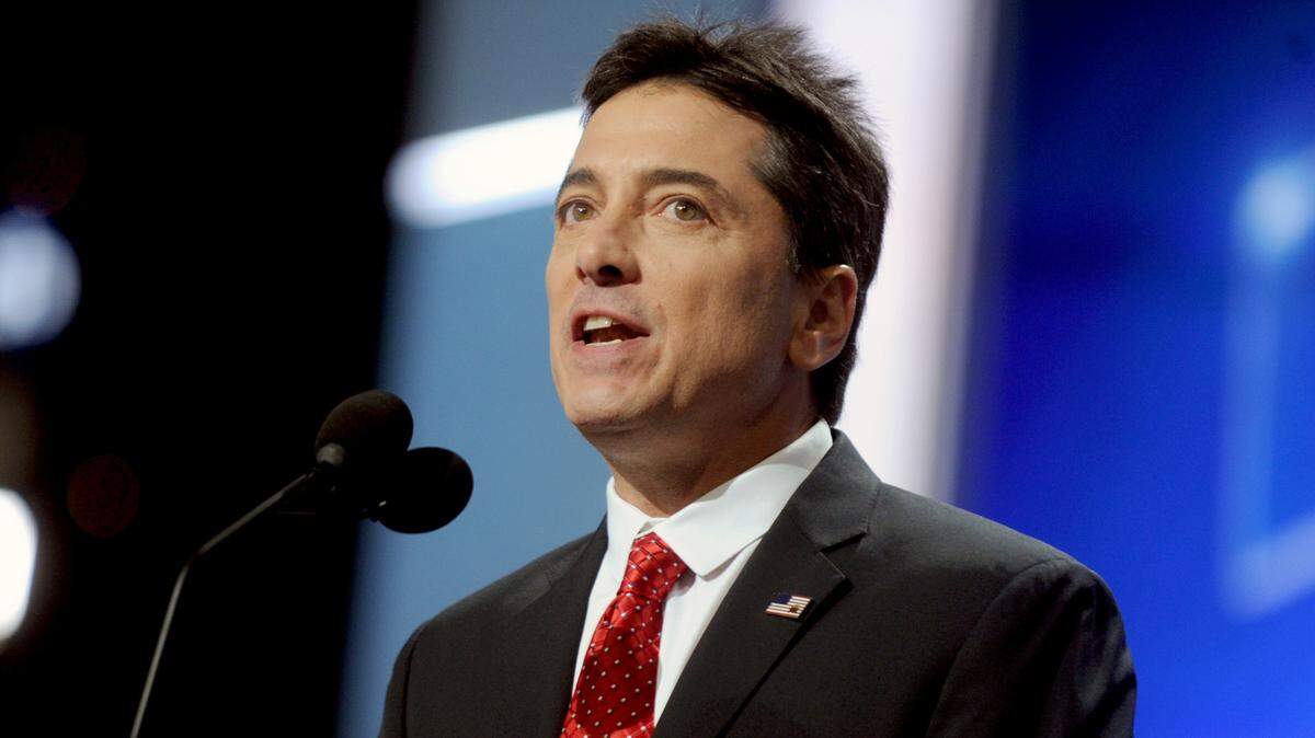 Actor Scott Baio speaks during the evening session on day one at the Republican National Convention at Quicken Loans Arena in Cleveland, OH, USA, on July 18, 2016. Donald Trump will formally accept the Republican Party’s nomination for President on Thursday night July 21st. Photo by Dennis Van Tine/Sipa USA