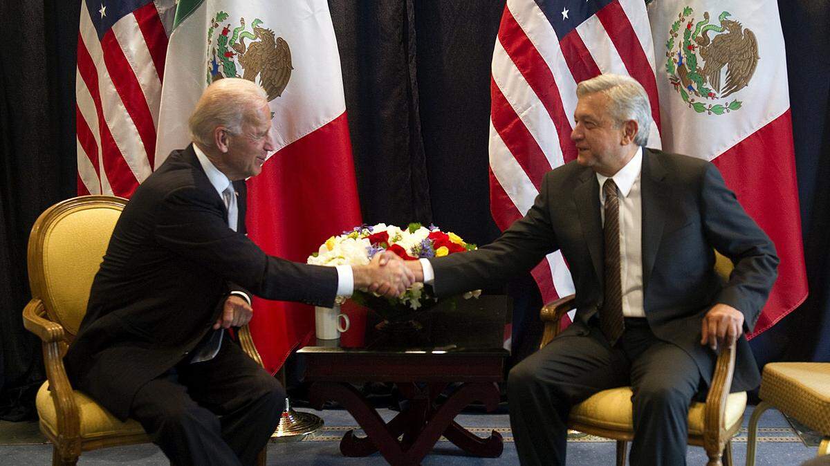 Como vicepresidente, Joe Biden se reunió con el entonces candidato izquierdista presidencial mexicano Andrés Manuel López Obrador.. Finalmente, López Obrador fue elegido en 2018.