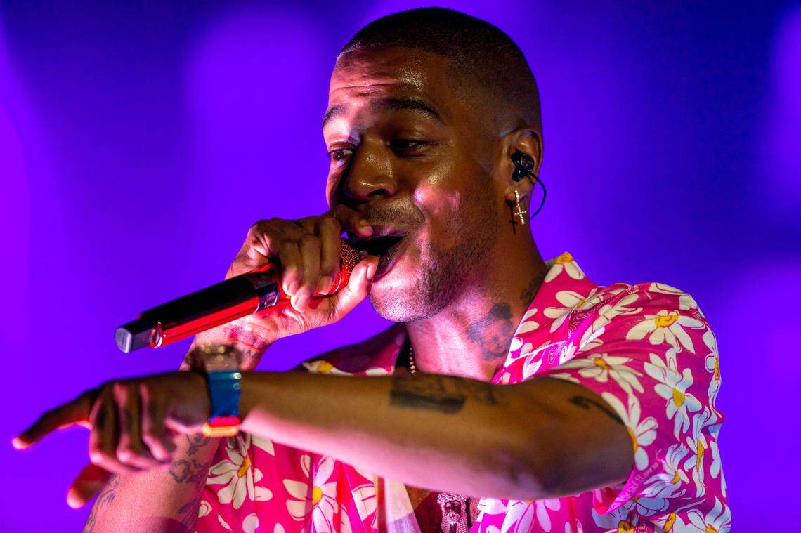 American rapper Kid Cudi performs on the Ciroc main stage during the first day of Rolling Loud Miami, an international hip-hop festival, at Hard Rock Stadium in Miami Gardens, Florida, on Friday, July 22, 2022.