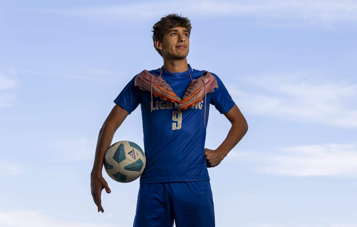 Rodrigo Castrillo, Cypress Bay High School, Soccer. All-Broward players photographed at Brian Piccolo Sports Park on Wednesday, March 25, 2026, in Cooper City, Fla.