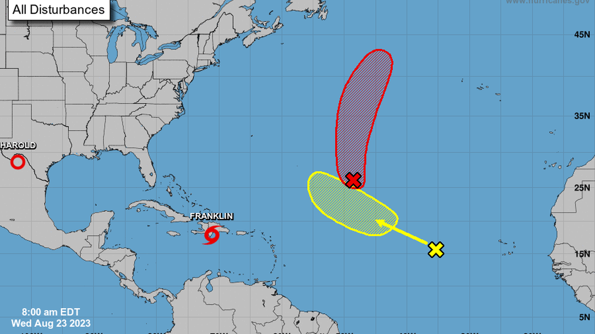 Tropical Storm Franklin is the main storm to watch in the Atlantic now.