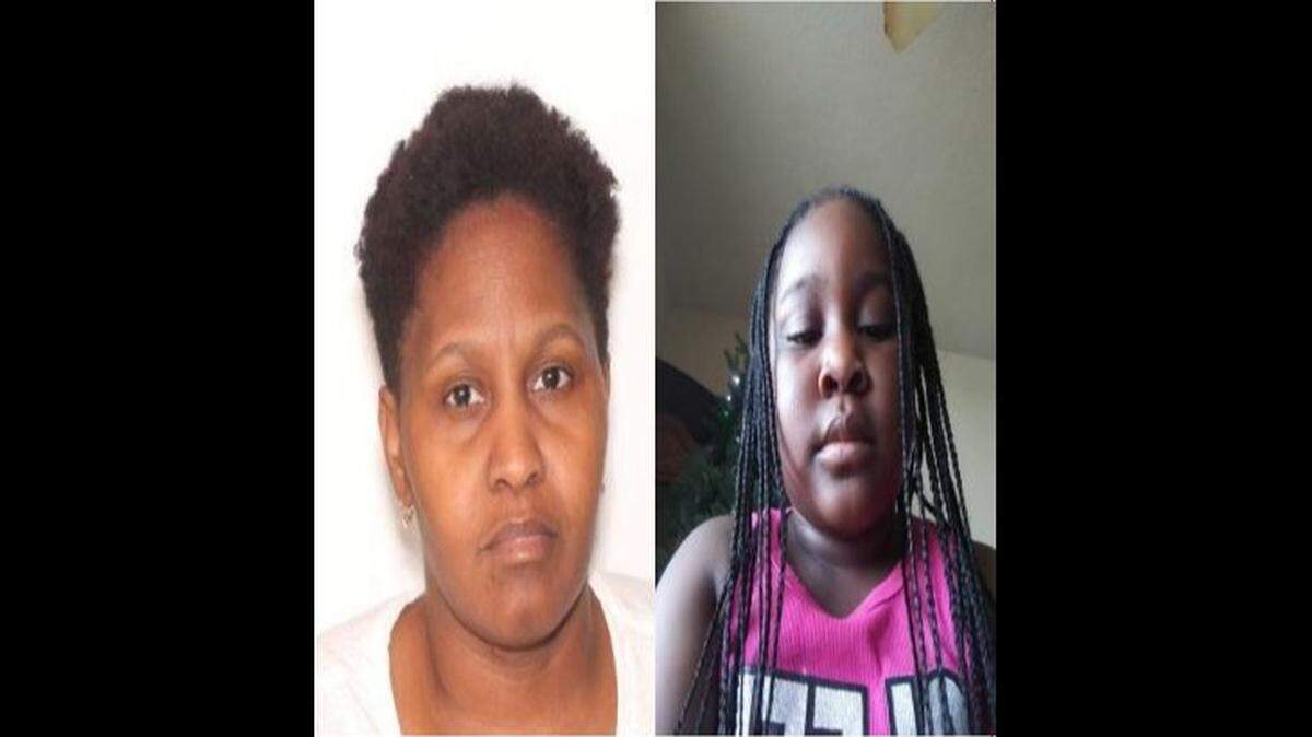 Dynovia Randle, left, and 7-year-old Saniyya Florence, right.