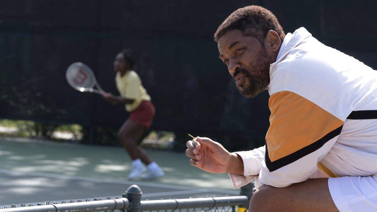 This image released by Warner Bros. Pictures shows Will Smith in a scene from “King Richard.” (Warner Bros. Pictures via AP)