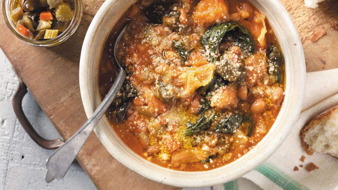 Hearty Tuscan ribollita.