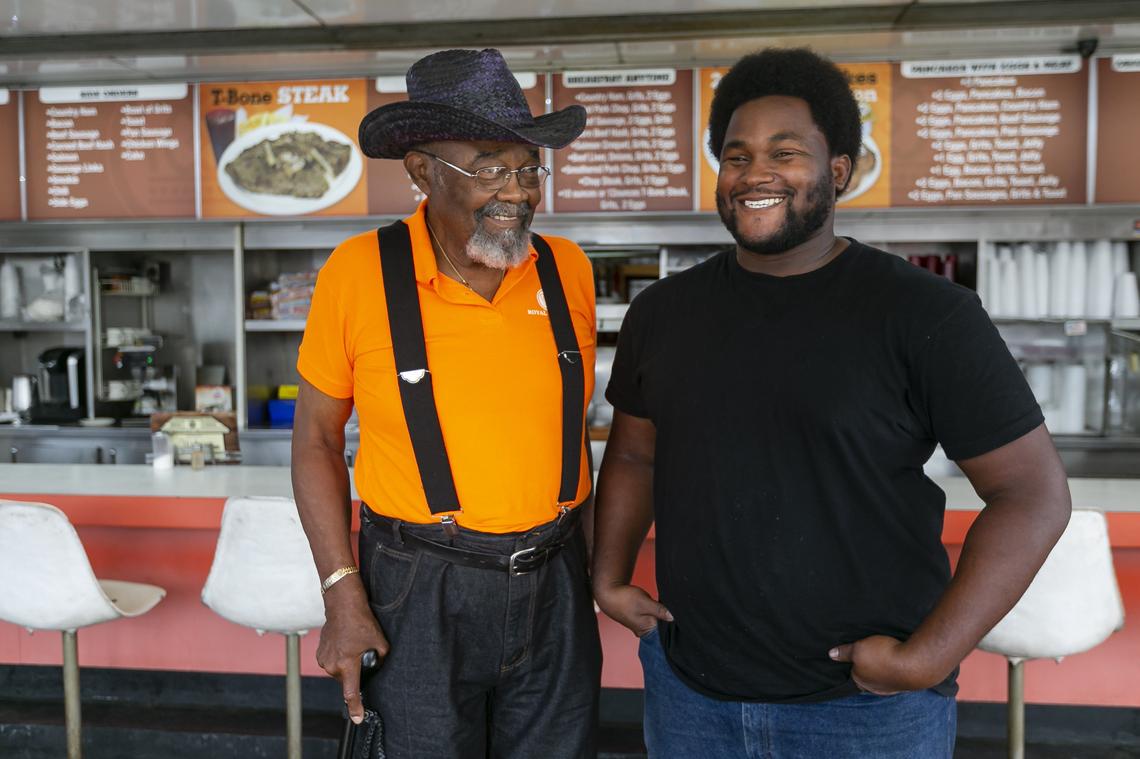 James N. Brimberry, 77, left, sold his grandson, James S. Brimberry, 27, the last Royal Castle restaurant located in Miami’s Gladeview neighborhood.