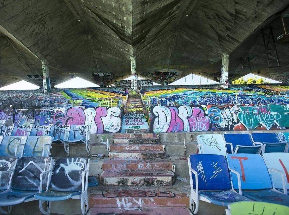 The Miami Marine Stadium has been abandoned since 1992.