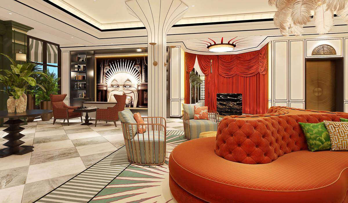 The decor at Cirque St. Armanda Beachside is completely fabulous.